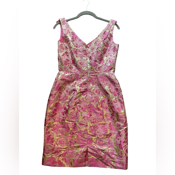 Lilly Pulitzer Kiki Metallic Silk Cocktail Dress - Picture 3 of 9